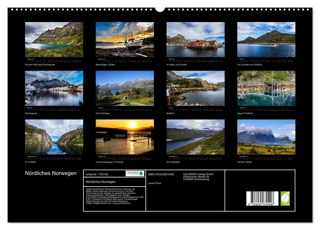 Bild: 9783435670406 | Nördliches Norwegen (hochwertiger Premium Wandkalender 2025 DIN A2...