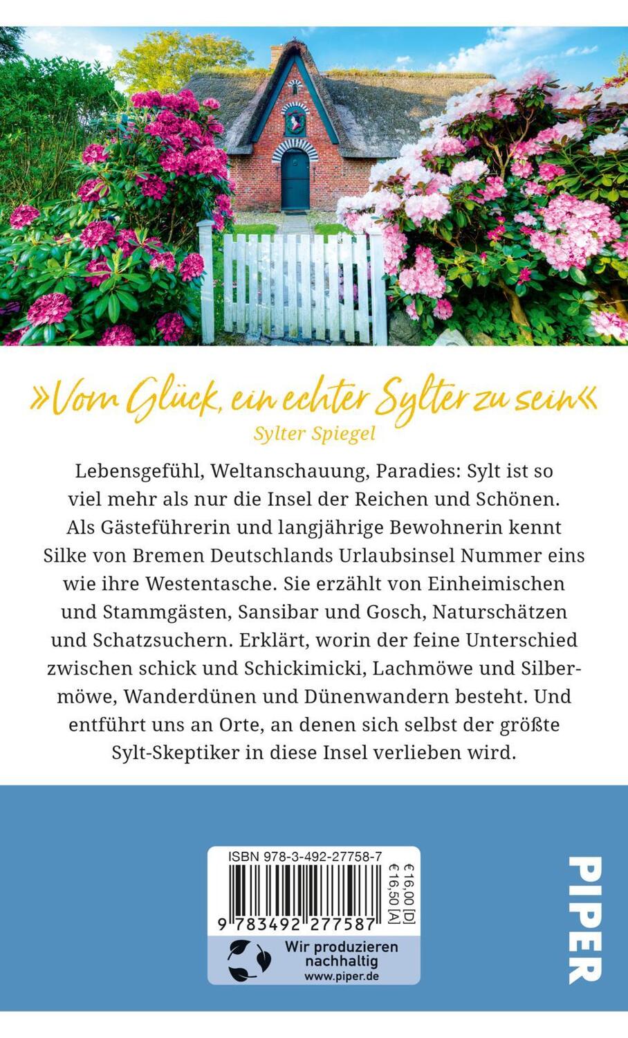 Rückseite: 9783492277587 | Gebrauchsanweisung für Sylt | Silke von Bremen | Taschenbuch | 224 S.