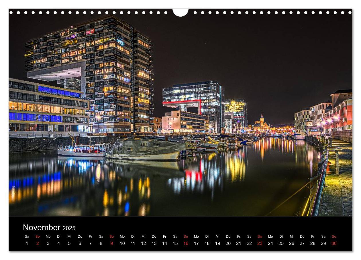 Bild: 9783435576876 | Köln Impressionen bei Nacht (Wandkalender 2025 DIN A3 quer),...