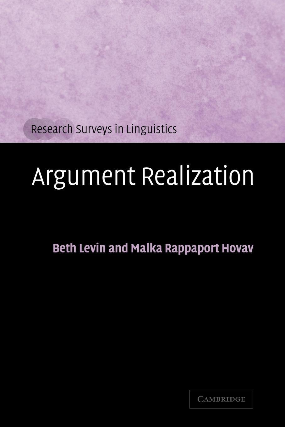 Cover: 9780521663762 | Argument Realization | Beth Levin (u. a.) | Taschenbuch | Paperback