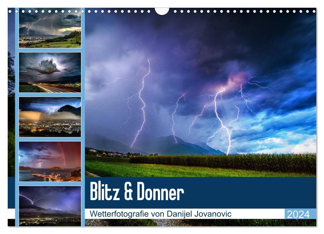 Cover: 9783383046087 | Blitz &amp; Donner (Wandkalender 2024 DIN A3 quer), CALVENDO...