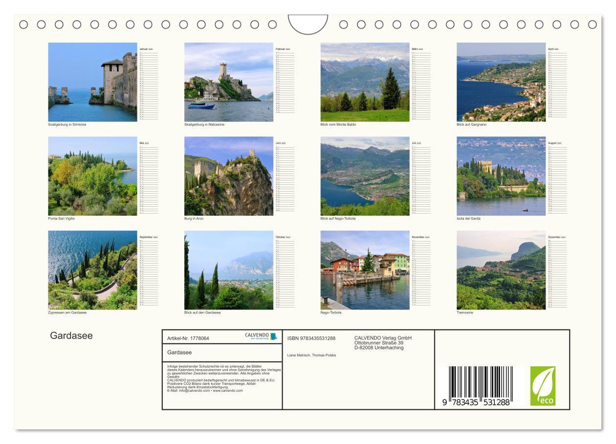 Bild: 9783435531288 | Gardasee (Wandkalender 2025 DIN A4 quer), CALVENDO Monatskalender