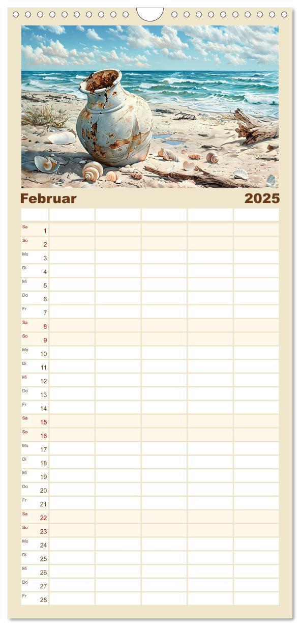 Bild: 9783457150924 | Familienplaner 2025 - Strandgut mit 5 Spalten (Wandkalender, 21 x...