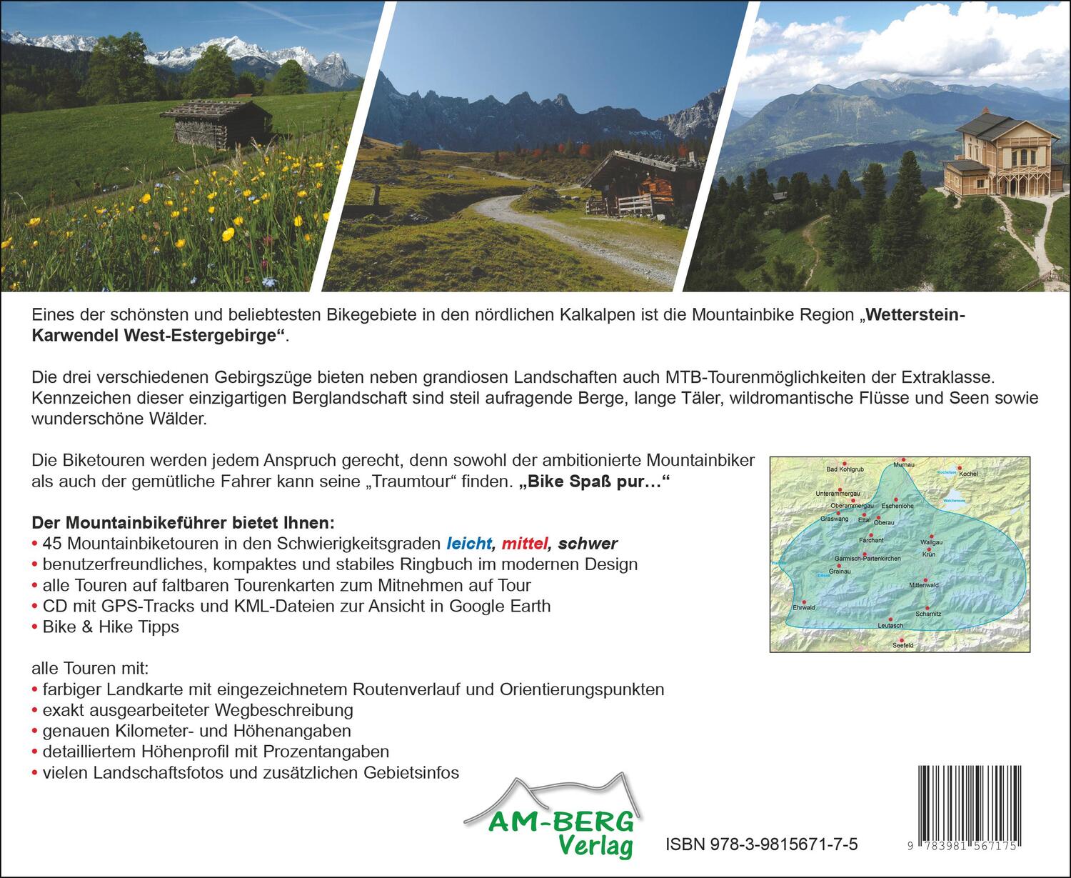 Rückseite: 9783981567175 | Mountainbike Touren Wetterstein - Karwendel West - Estergebirge | Buch