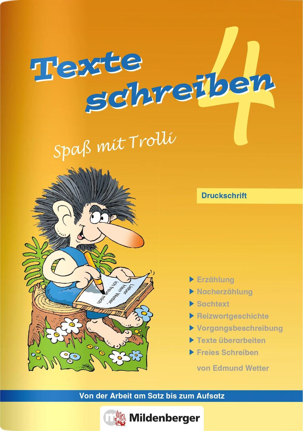 Cover: 9783619445400 | Texte schreiben - Spaß mit Trolli 4, Druckschrift | Arbeitsheft | 2011