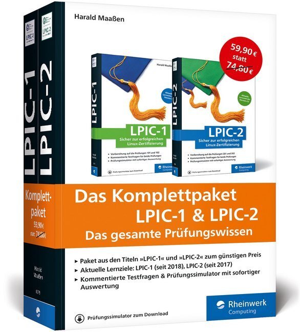 Cover: 9783836263795 | Das Komplettpaket LPIC-1 u. LPIC-2 | Harald Maaßen | Taschenbuch