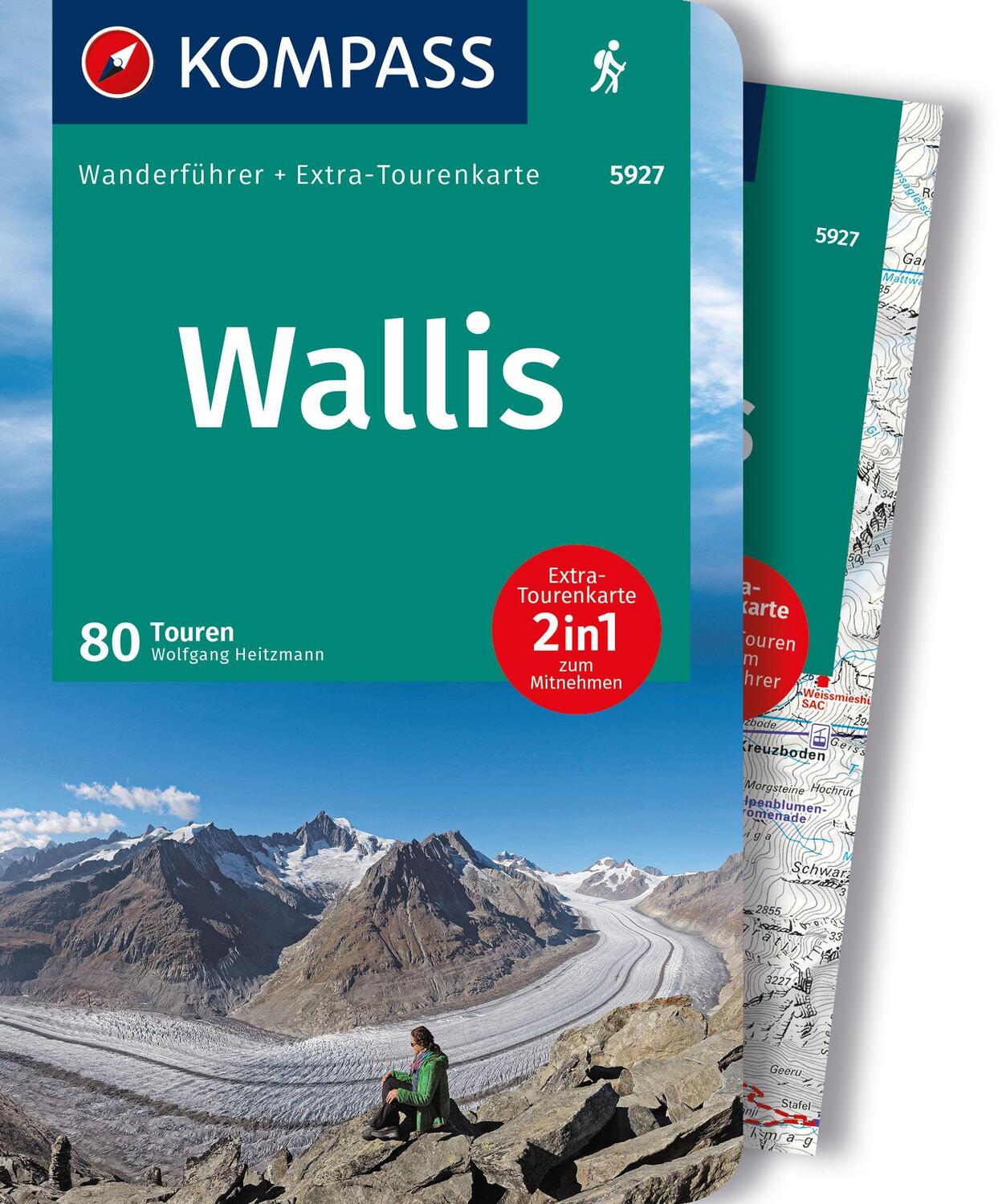 Cover: 9783991217893 | KOMPASS Wanderführer Wallis, 80 Touren | Wolfgang Heitzmann | Buch