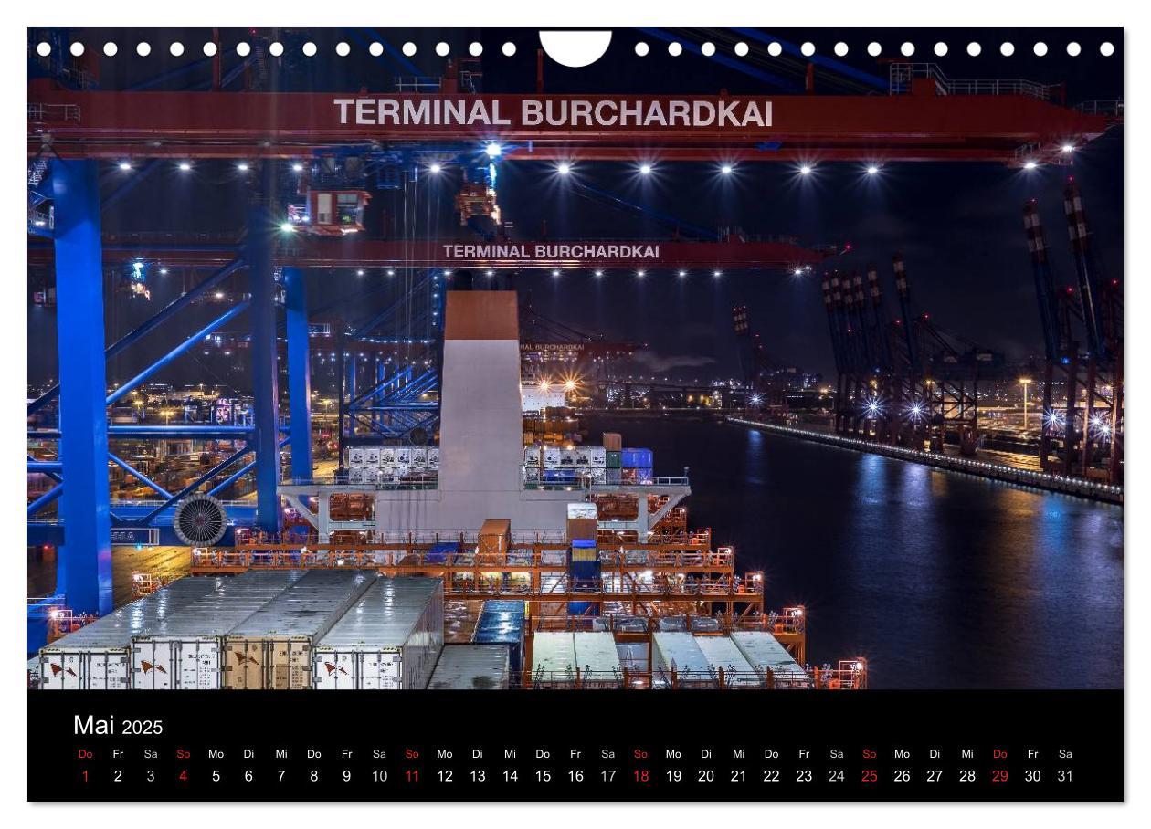 Bild: 9783435646708 | Der Hafen Hamburg bei Tag und Nacht (Wandkalender 2025 DIN A4...