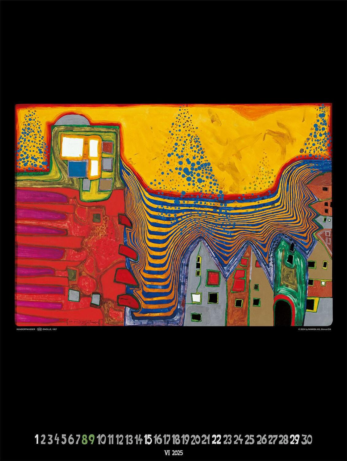 Bild: 9783910430112 | Großer Hundertwasser Art Calendar 2025 | Limited Collectors Edition