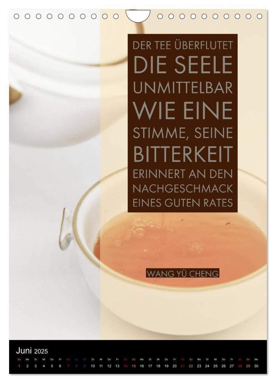 Bild: 9783435942664 | TEE Weisheiten und Zitate (Wandkalender 2025 DIN A4 hoch), CALVENDO...