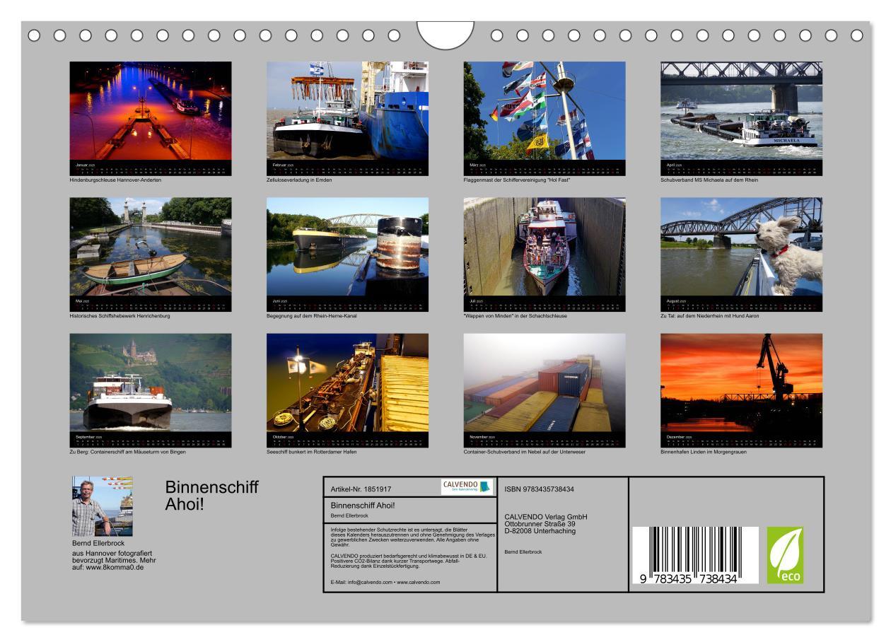 Bild: 9783435738434 | Binnenschiff Ahoi! (Wandkalender 2025 DIN A4 quer), CALVENDO...