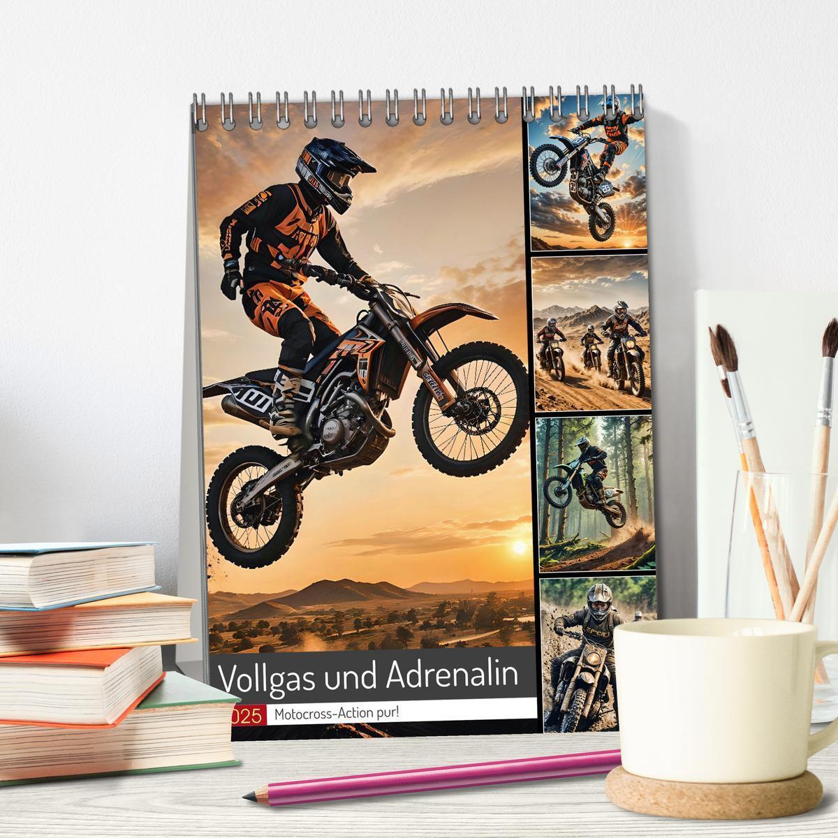 Bild: 9783457196762 | Vollgas und Adrenalin - Motocross-Action pur! (Tischkalender 2025...