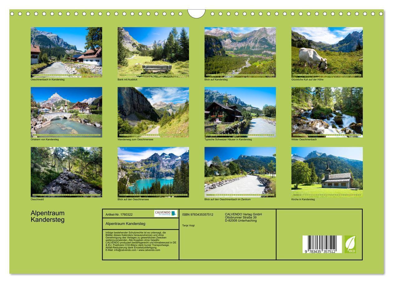 Bild: 9783435357512 | Alpentraum Kandersteg (Wandkalender 2025 DIN A3 quer), CALVENDO...