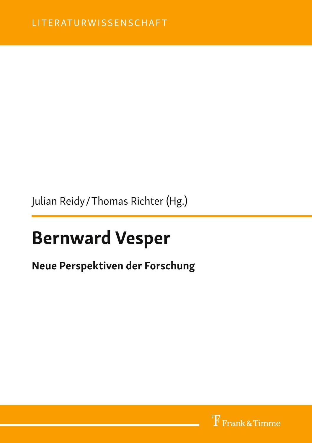 Cover: 9783732905324 | Bernward Vesper | Neue Perspektiven der Forschung | Reidy (u. a.)