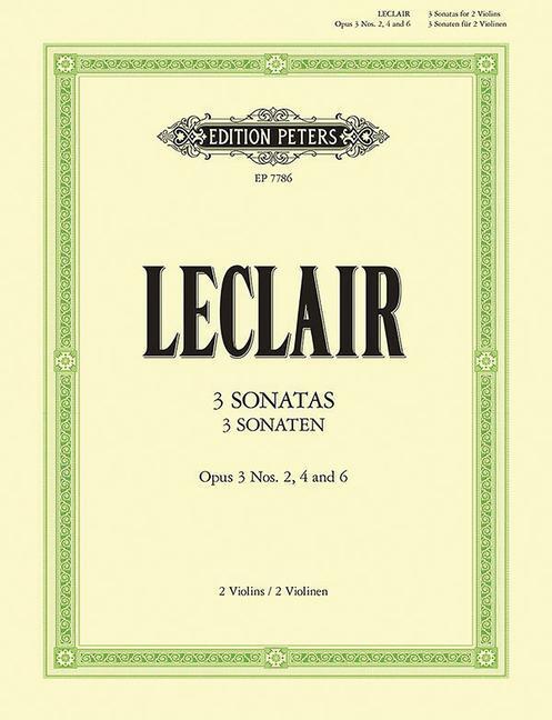 Cover: 9790577085661 | 3 Sonatas for 2 Violins | Op. 3 Nos. 2, 4, 6 | Taschenbuch | Buch
