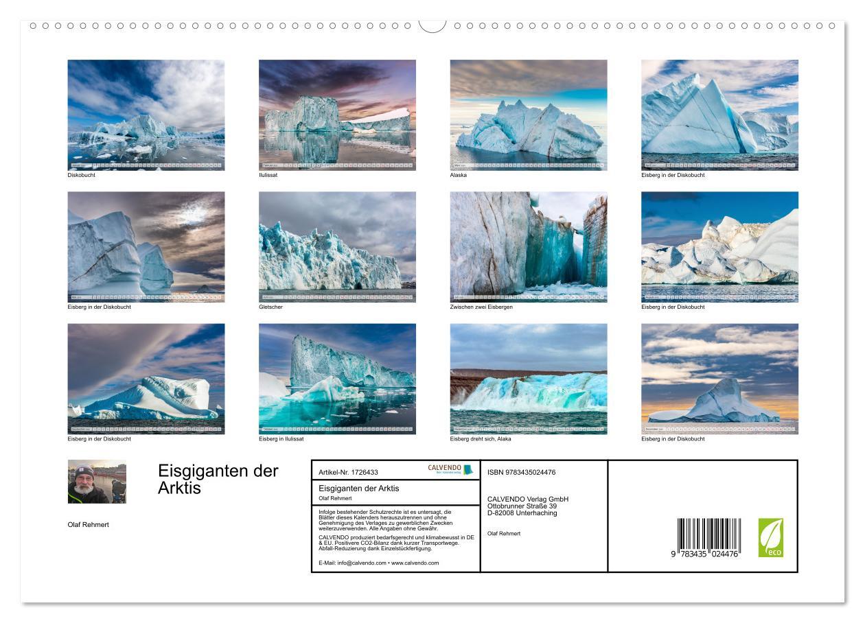 Bild: 9783435024476 | Eisgiganten der Arktis (Wandkalender 2025 DIN A2 quer), CALVENDO...