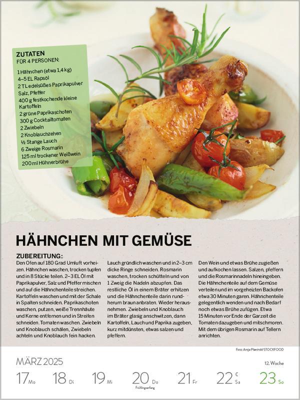 Bild: 9783731880455 | Saisonale und regionale Genussrezepte 2025 | Verlag Korsch | Kalender