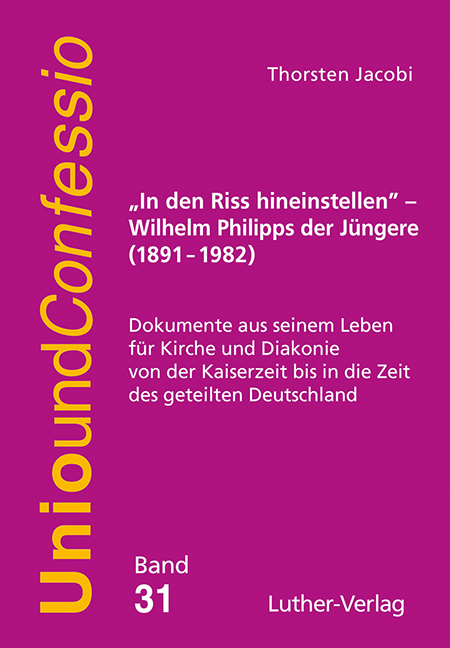 Cover: 9783785807941 | "In den Riss hineinstellen" - Wilhelm Philipps der Jüngere (1891-1982)