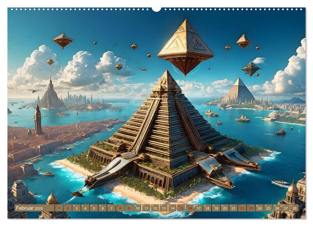 Bild: 9783457179833 | Steampunk Pyramidenwelt (Wandkalender 2025 DIN A2 quer), CALVENDO...