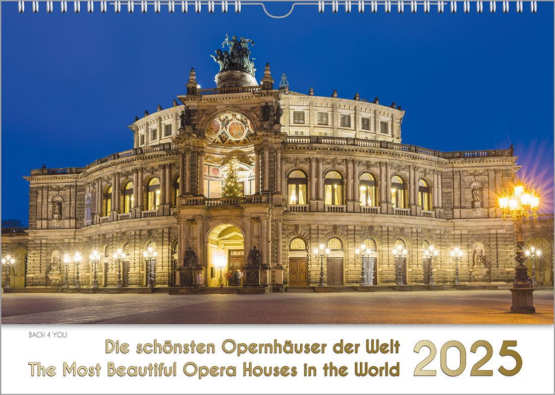 Cover: 9783969030905 | Opernhäuser, ein Musik-Kalender 2025, DIN A4 | Peter Bach Jr. | 2025