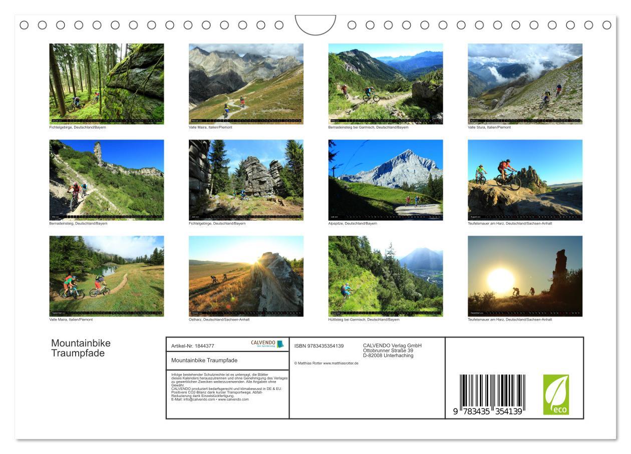 Bild: 9783435354139 | Mountainbike Traumpfade (Wandkalender 2025 DIN A4 quer), CALVENDO...