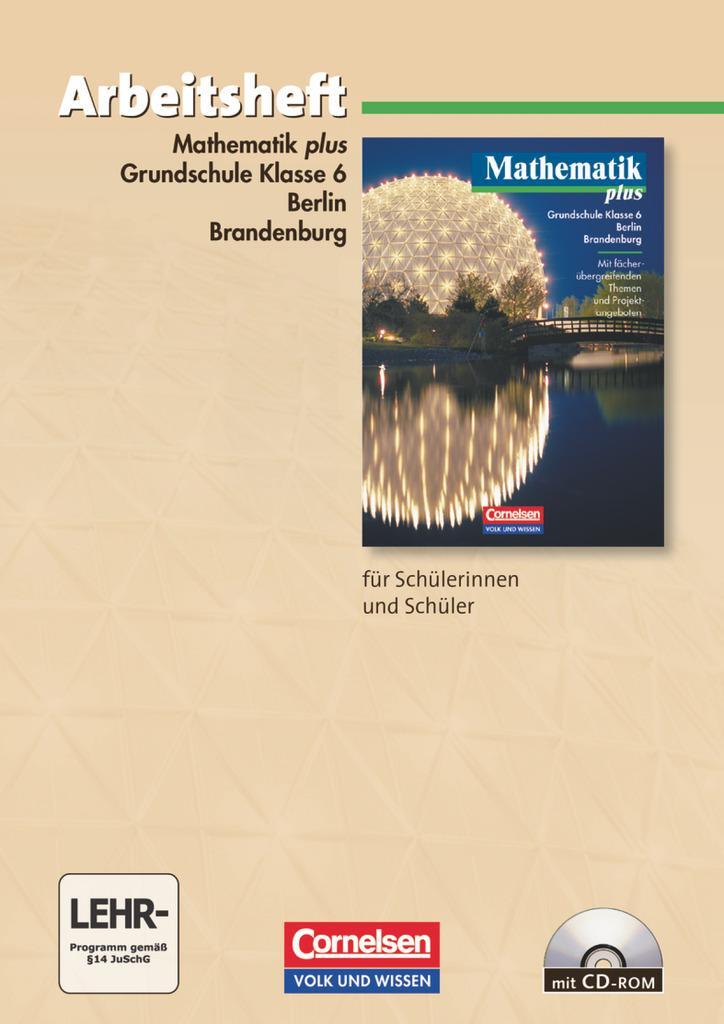 Cover: 9783060005789 | Mathematik plus. Grundschule 6. Schuljahr. Berlin und Brandenburg....