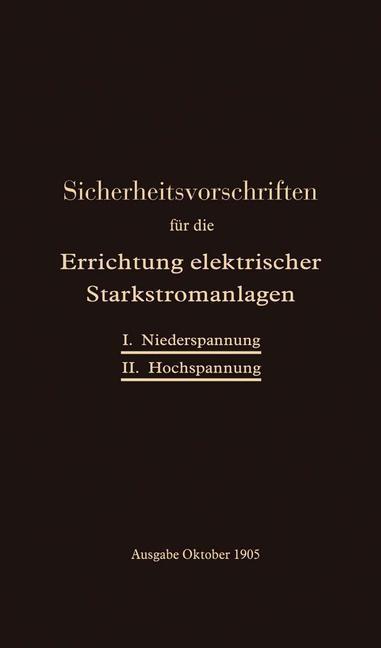 Cover: 9783662334553 | Sicherheitsvorschriften für die Errichtung elektrischer...