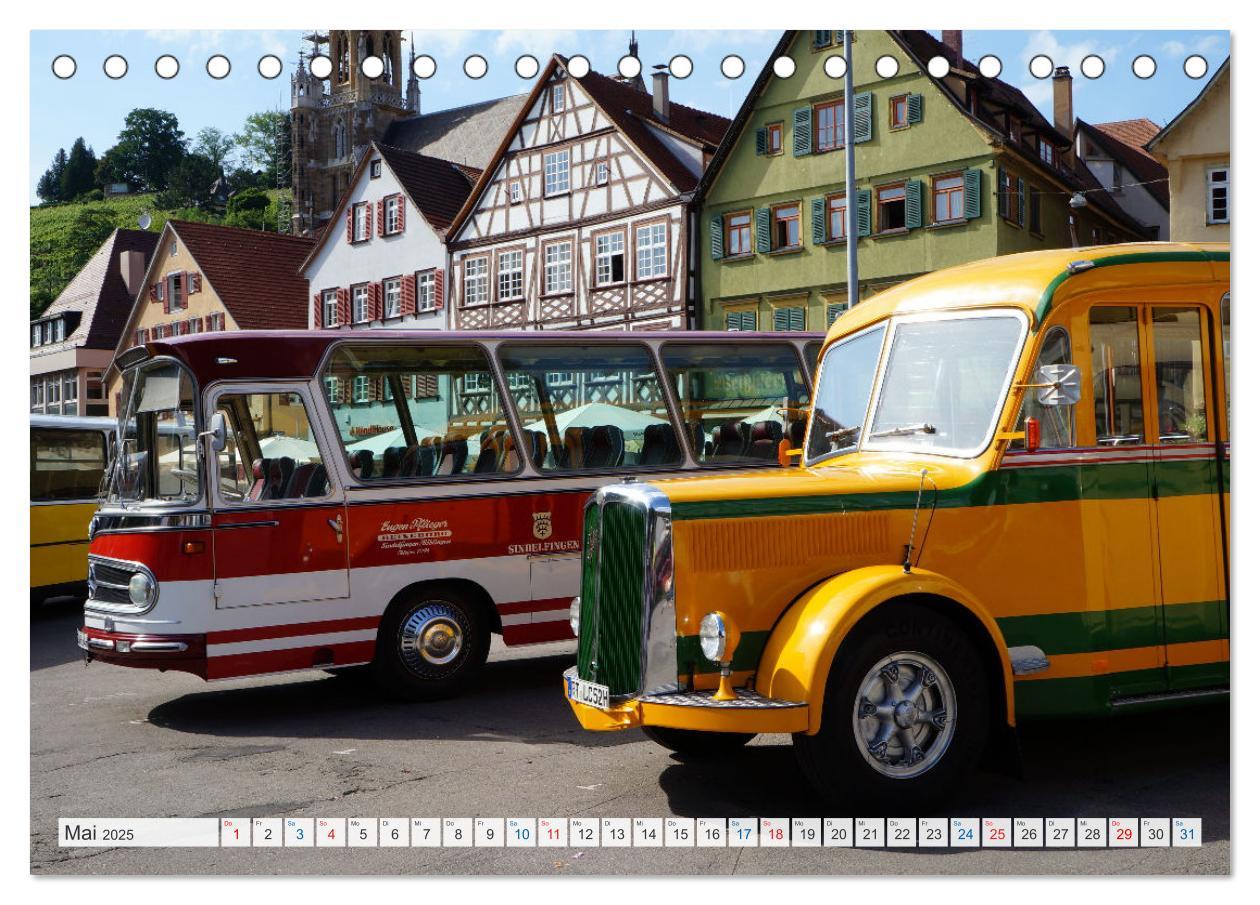 Bild: 9783383898495 | Historische und moderne Busse (Tischkalender 2025 DIN A5 quer),...