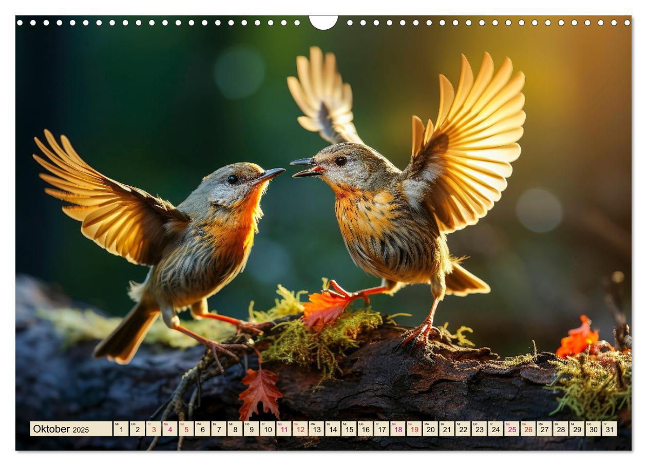 Bild: 9783383842160 | Vögel Alltag (Wandkalender 2025 DIN A3 quer), CALVENDO Monatskalender