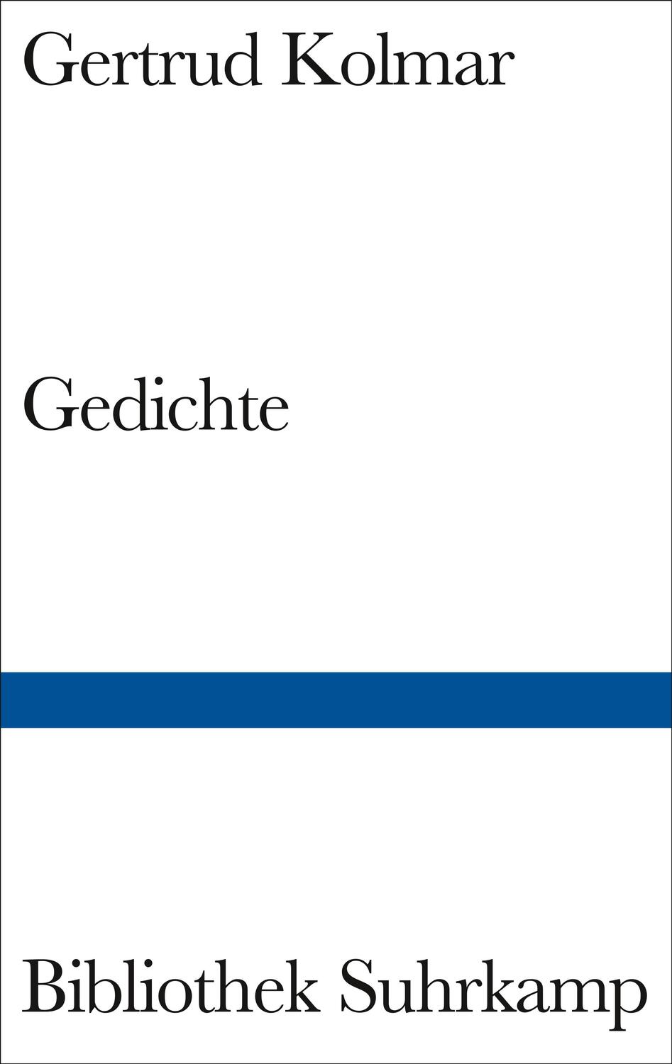 Cover: 9783518018156 | Gedichte | Gertrud Kolmar | Buch | Bibliothek Suhrkamp | Deutsch