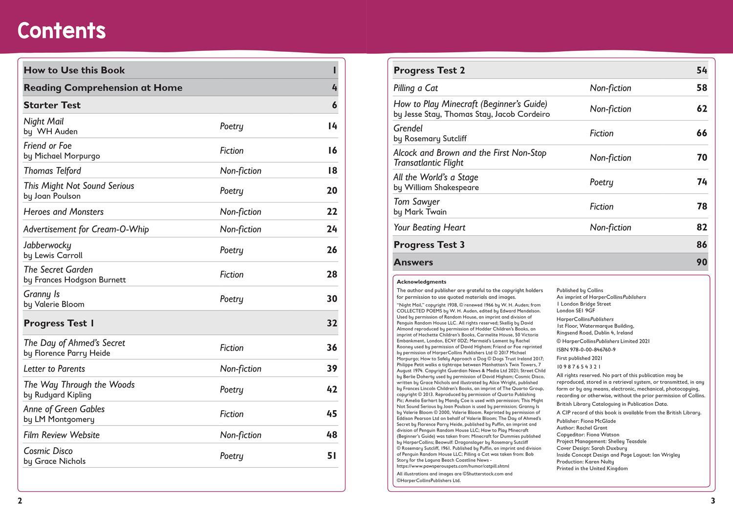 Bild: 9780008467609 | Collins Year 6 Reading Comprehension - Sats Targeted Practice...