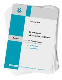 Cover: 9783861933830 | Gesellschaftsrecht. Die Karteikarten | Karl E. Hemmer (u. a.) | Stück