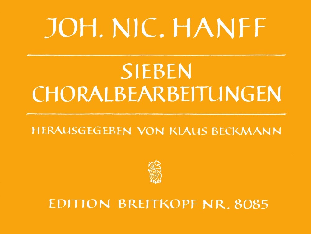 Cover: 9790004174692 | Choralbearbeitungen(7) | Hanff | Breitkopf Urtext Edition | Buch