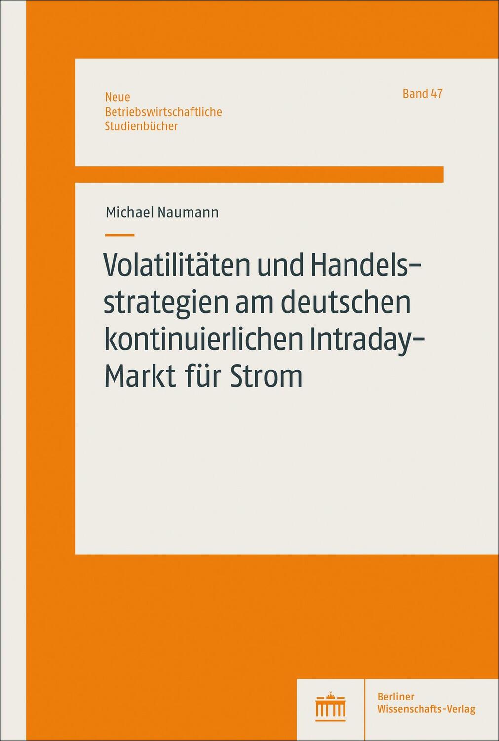 Cover: 9783830555797 | Volatilitäten und Handelsstrategien am deutschen kontinuierlichen...