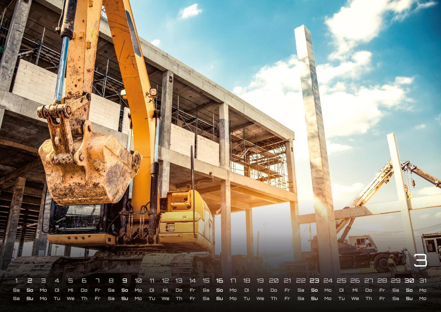 Bild: 9783986733834 | Baumaschinen - gigantische Bauhelfer - 2025 - Kalender DIN A2 | de