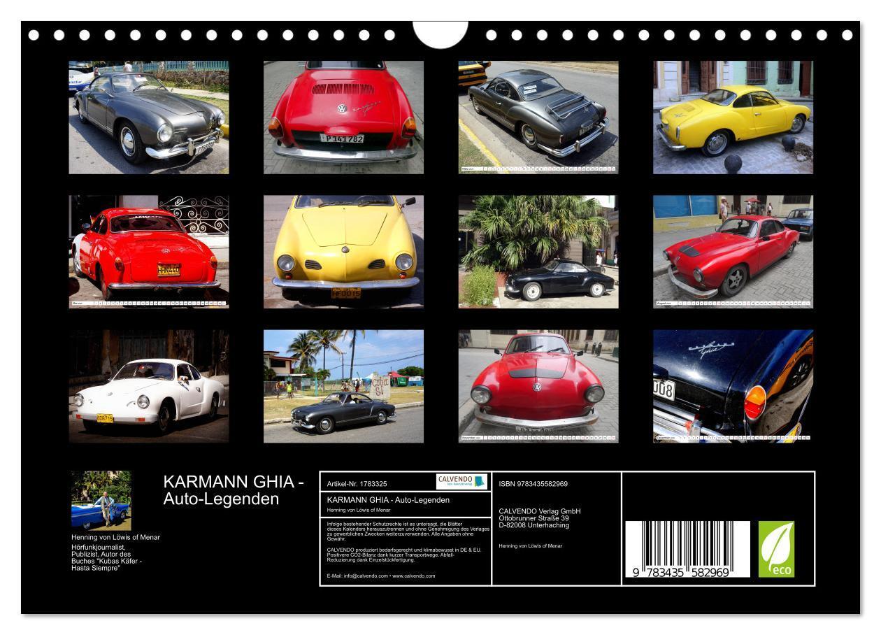 Bild: 9783435582969 | KARMANN GHIA - Auto-Legenden (Wandkalender 2025 DIN A4 quer),...