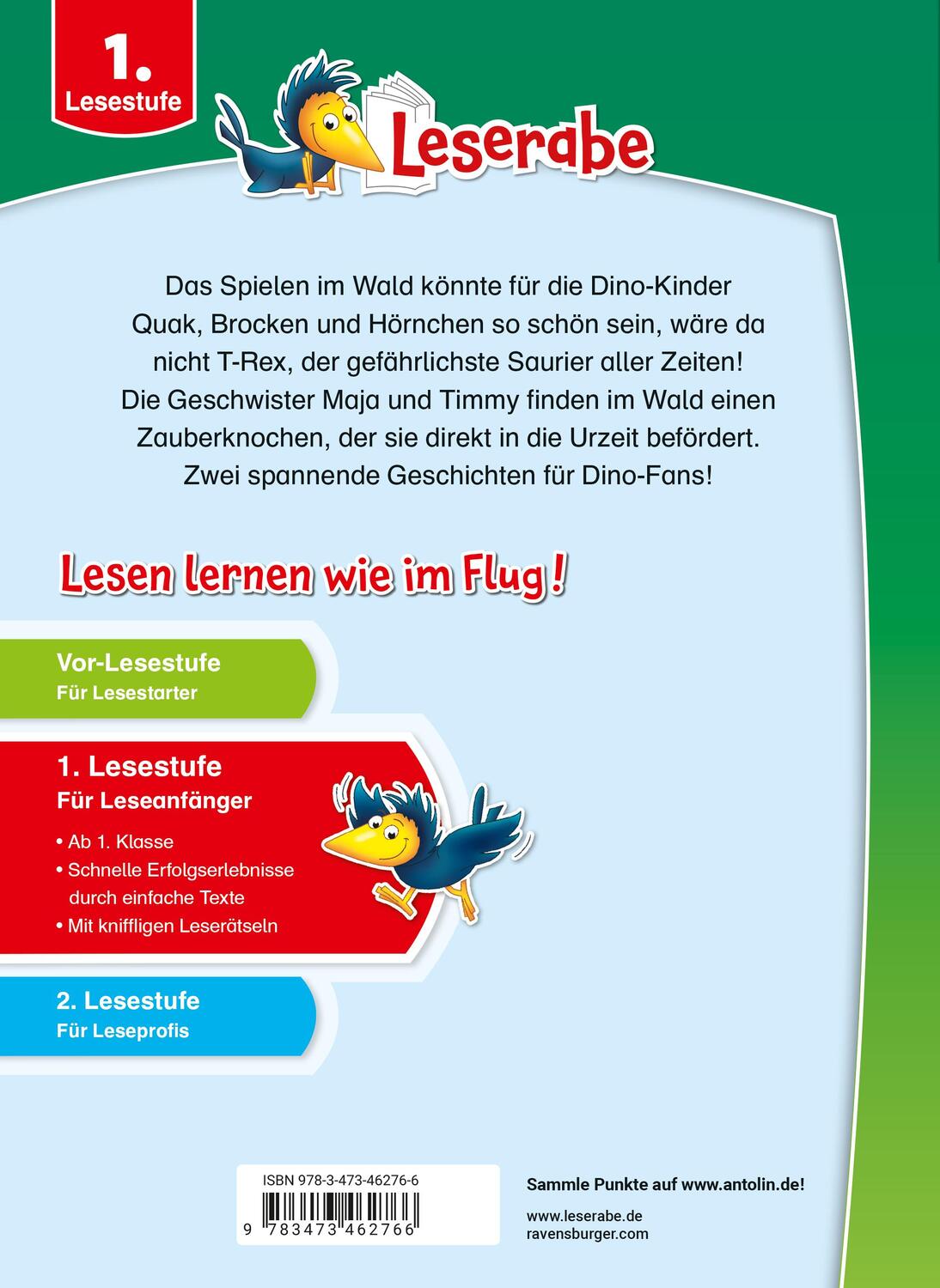 Rückseite: 9783473462766 | Rabenstarke Dinogeschichten für Erstleser - Leserabe ab 1. Klasse -...