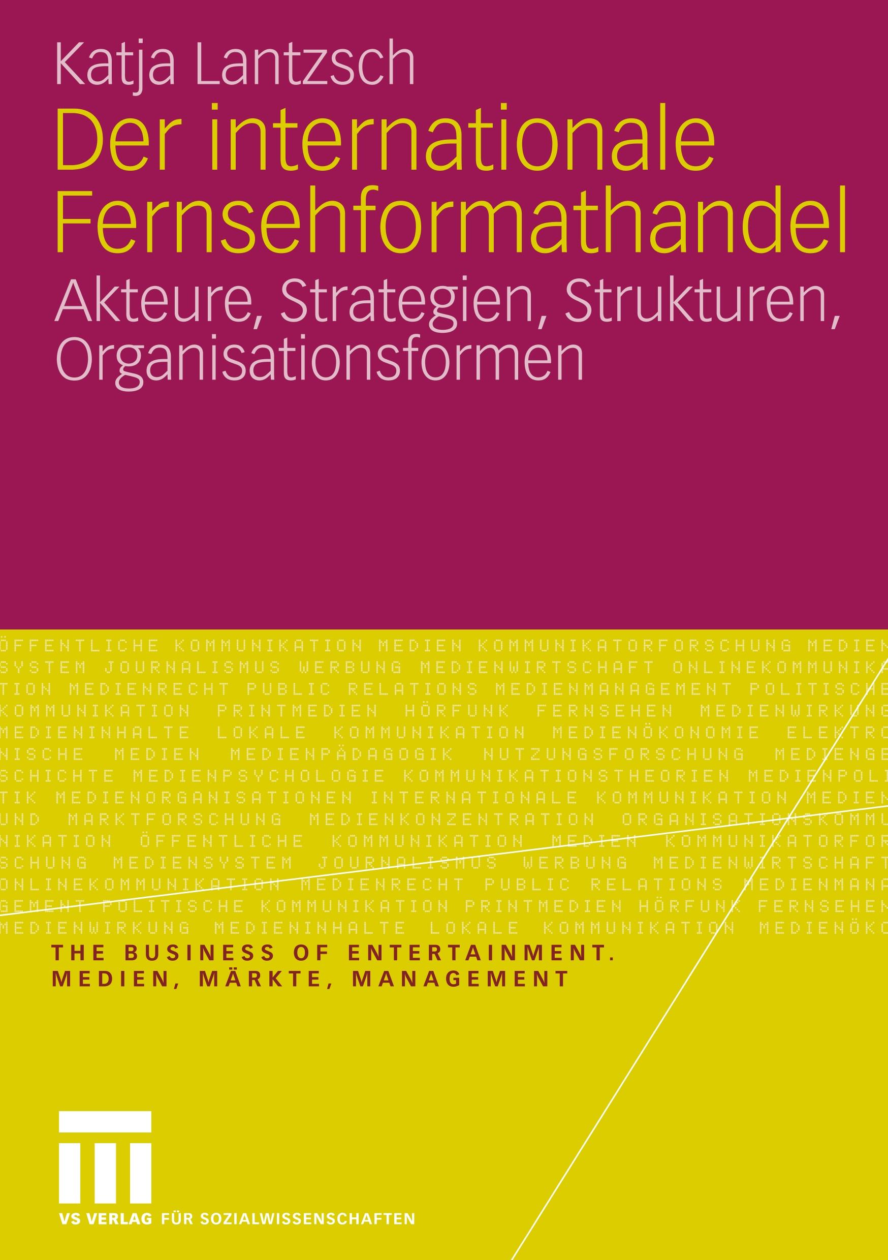 Cover: 9783531158587 | Der internationale Fernsehformathandel | Katja Lantzsch | Taschenbuch