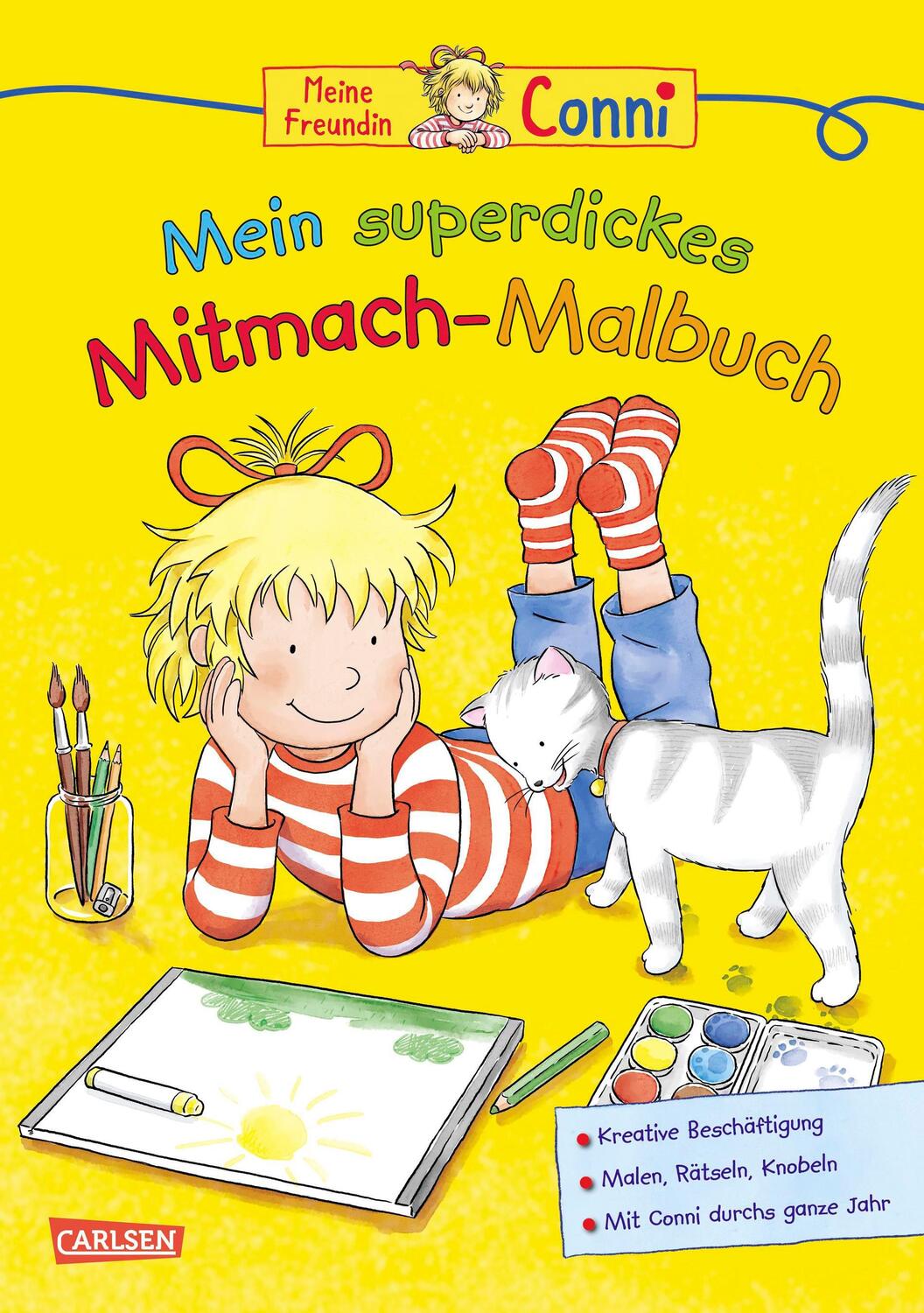 Cover: 9783551186584 | Conni Gelbe Reihe: Mein superdickes Mitmach-Malbuch | Hanna Sörensen