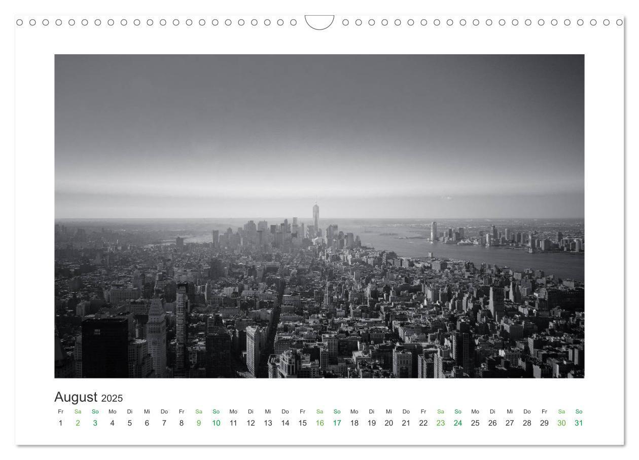 Bild: 9783435375424 | New York in schwarz weiss (Wandkalender 2025 DIN A3 quer), CALVENDO...