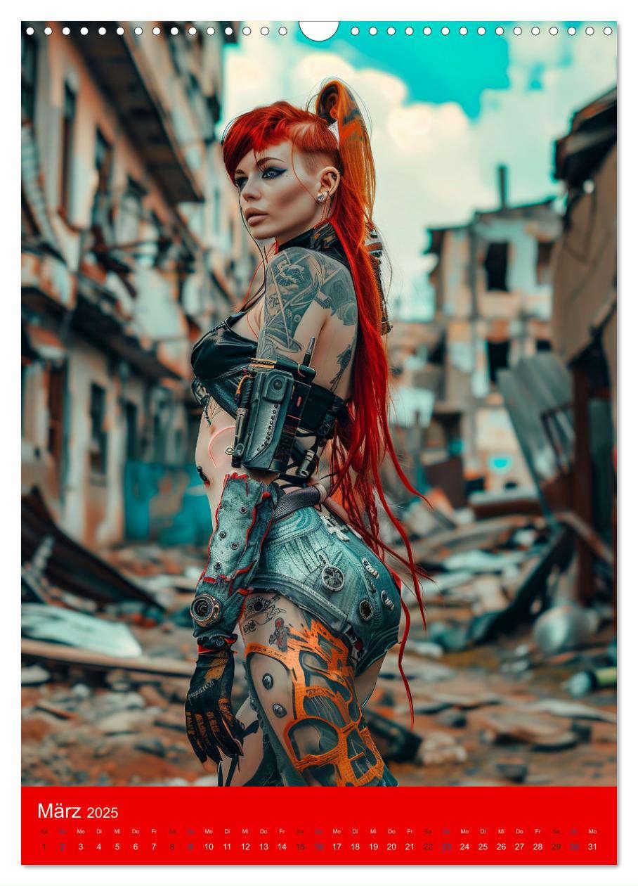 Bild: 9783383816307 | RED HAIR - Cyberladys (Wandkalender 2025 DIN A3 hoch), CALVENDO...