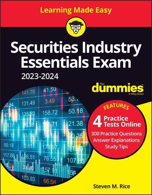 Cover: 9781119886853 | Securities Industry Essentials Exam 2023-2024 for Dummies with...