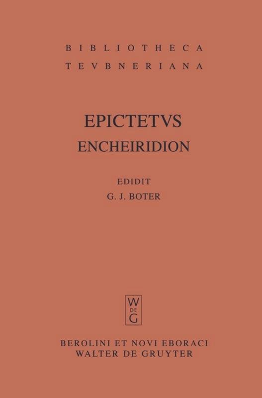 Cover: 9783110195033 | Encheiridion | Epictetus | Buch | ISSN | HC runder Rücken kaschiert
