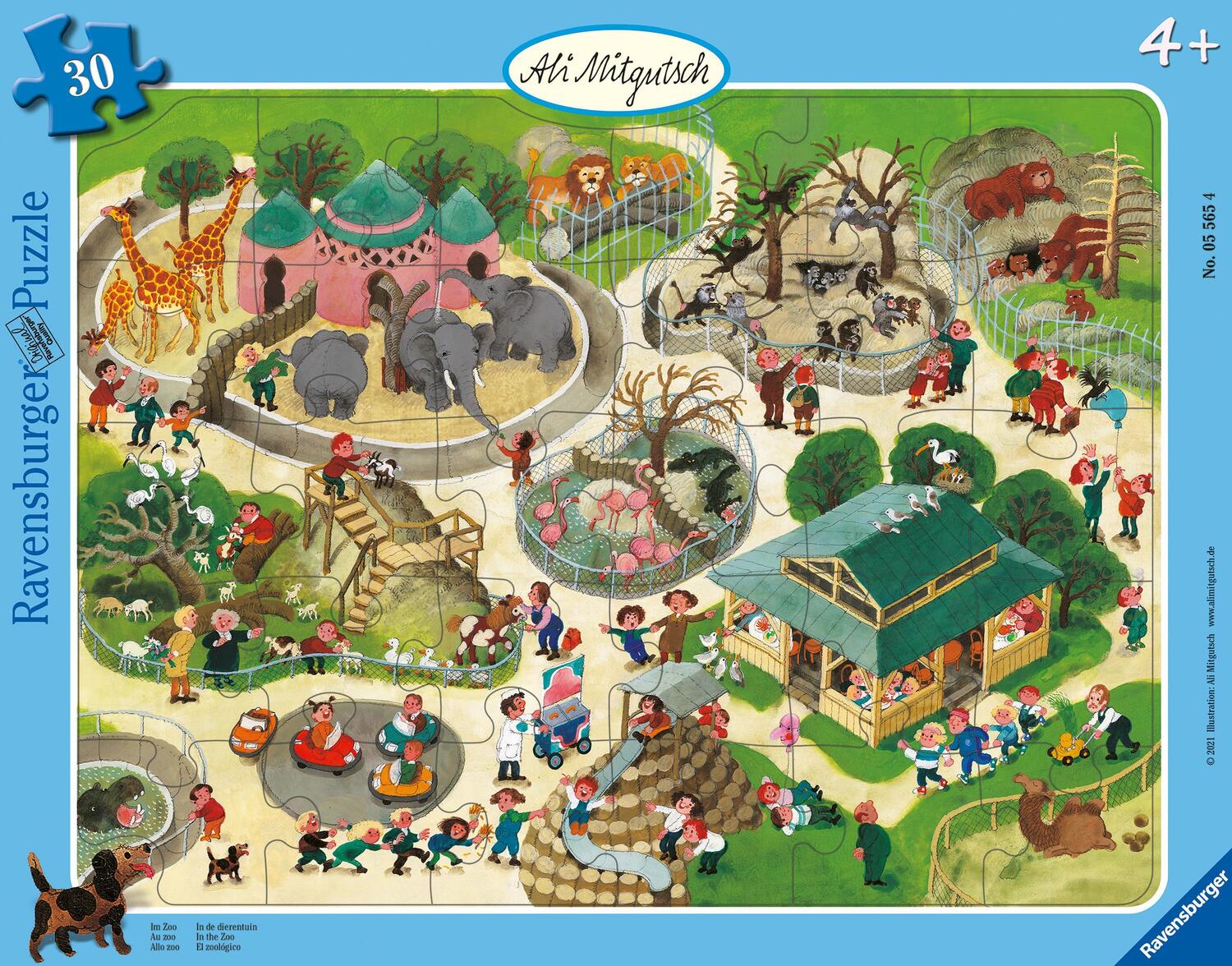 Cover: 4005556055654 | Ravensburger Kinderpuzzle - Ali Mitgutsch: Im Zoo - 30-48 Teile...
