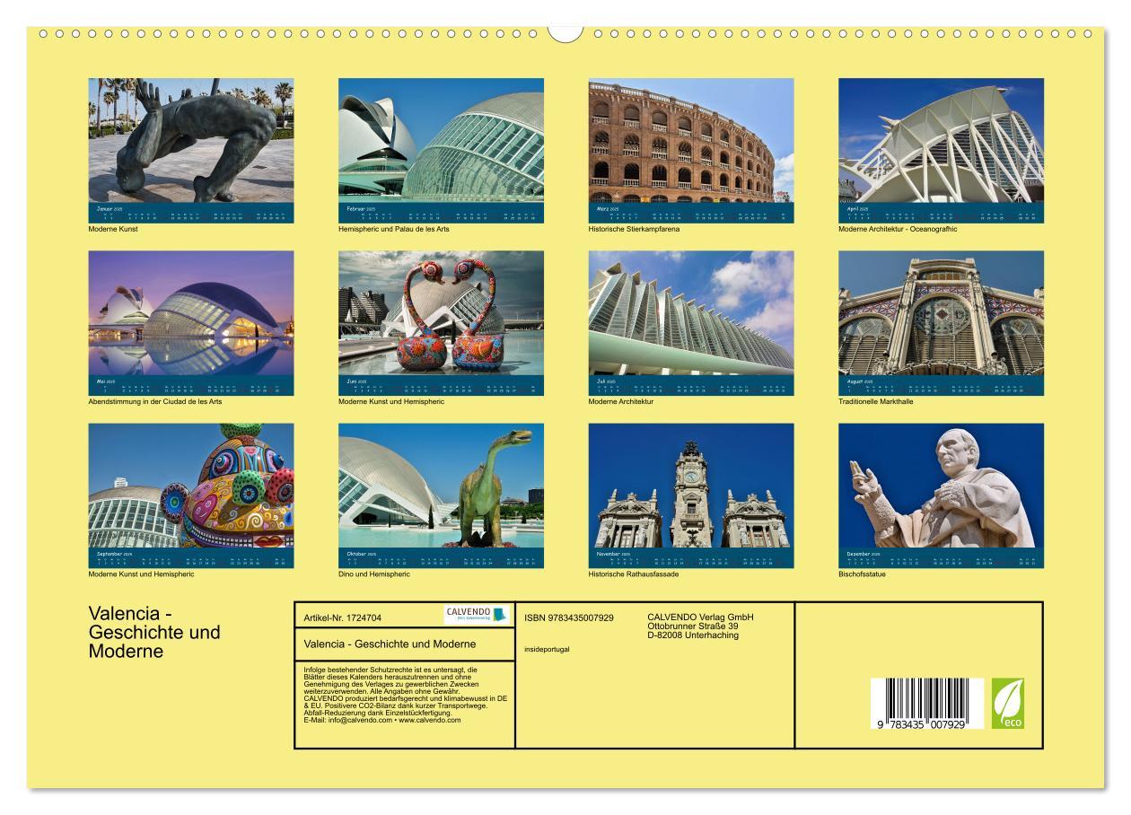 Bild: 9783435007929 | Valencia - Geschichte und Moderne (Wandkalender 2025 DIN A2 quer),...