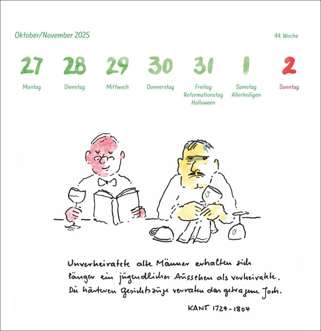 Bild: 9783756408658 | Helme Heine: Philosophisches Premium-Postkartenkalender 2025 | Heine