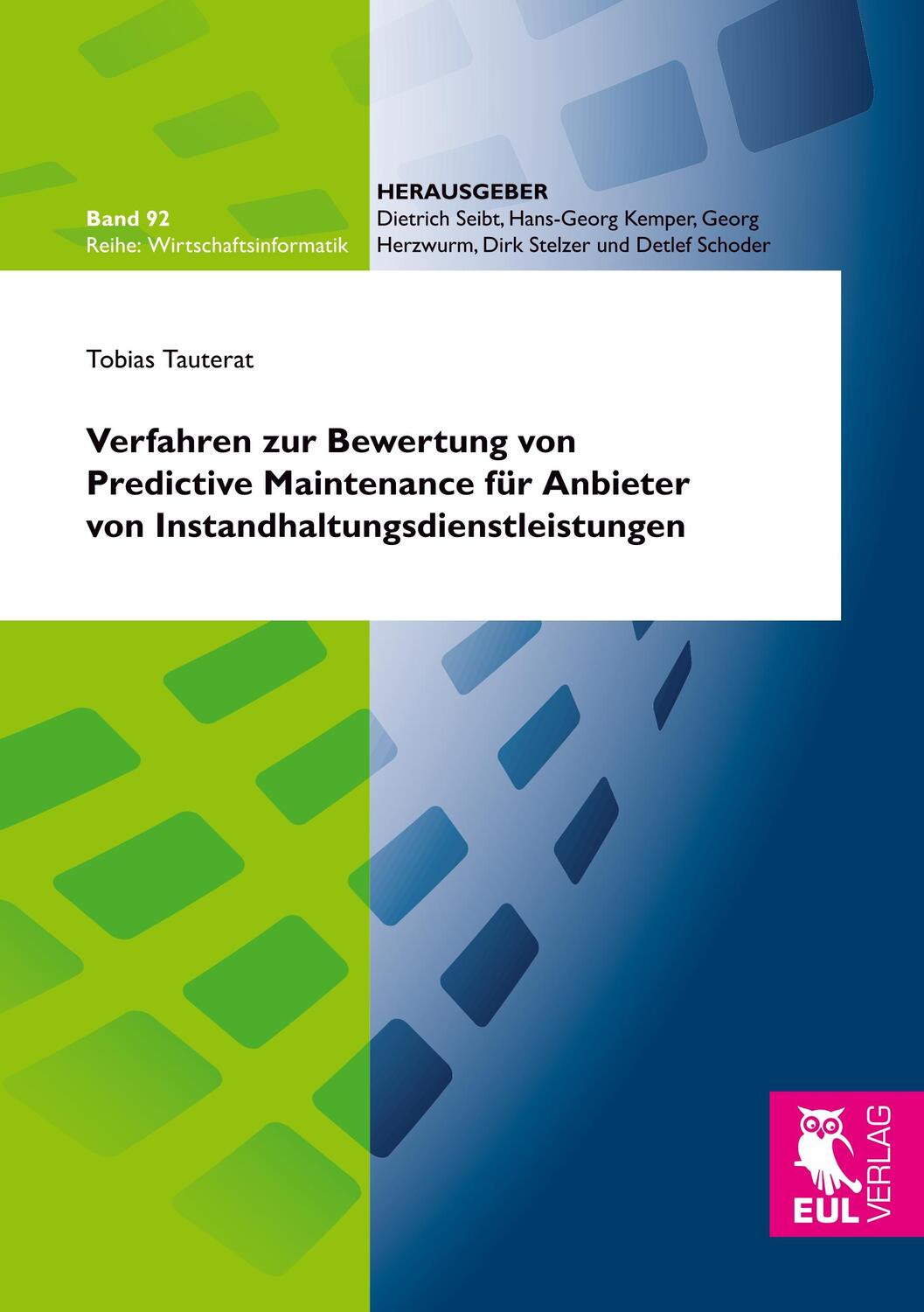 Cover: 9783844105612 | Verfahren zur Bewertung von Predictive Maintenance für Anbieter von...