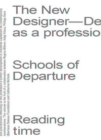 Cover: 9783959057486 | The New Designer - Design as a profession | Schools of Departure No. 2