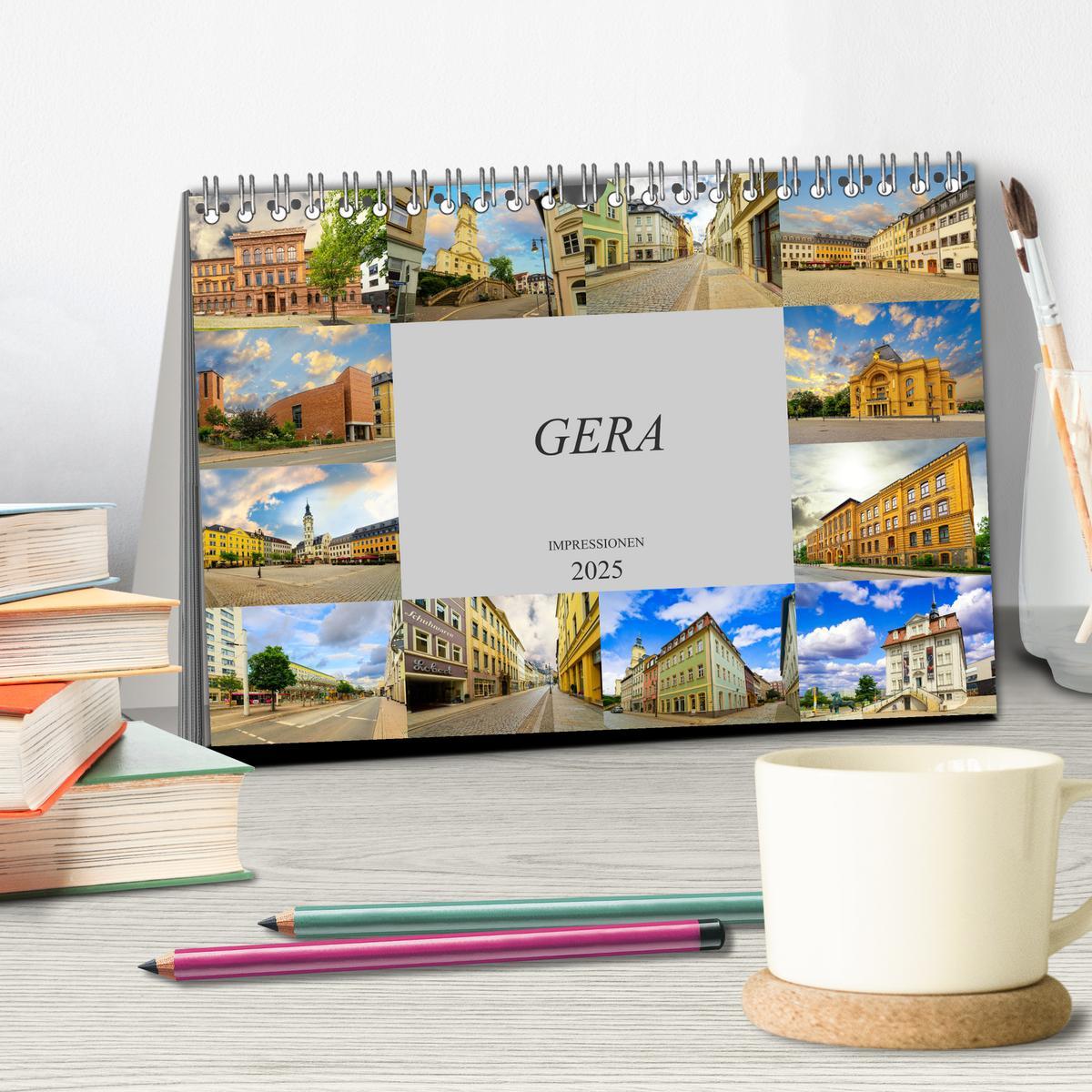 Bild: 9783435312047 | Gera Impressionen (Tischkalender 2025 DIN A5 quer), CALVENDO...