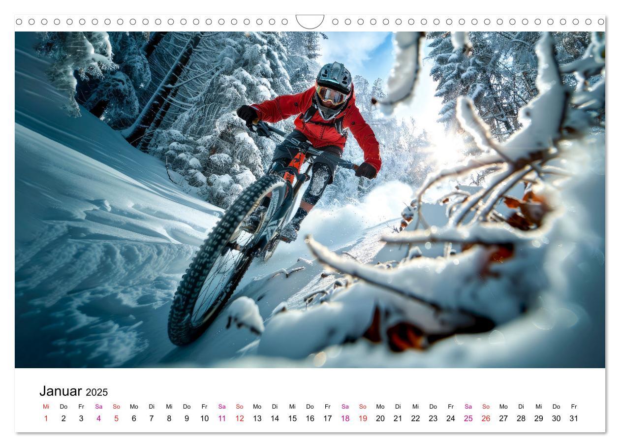 Bild: 9783457149850 | Mountainbike Erlebnisse (Wandkalender 2025 DIN A3 quer), CALVENDO...